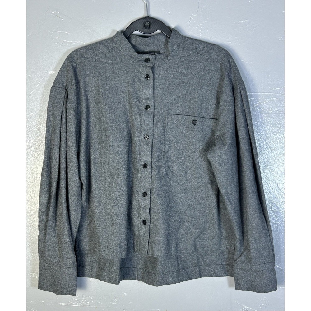 New Banana Republic button-up shirt modern stand collar Women's Size S Office